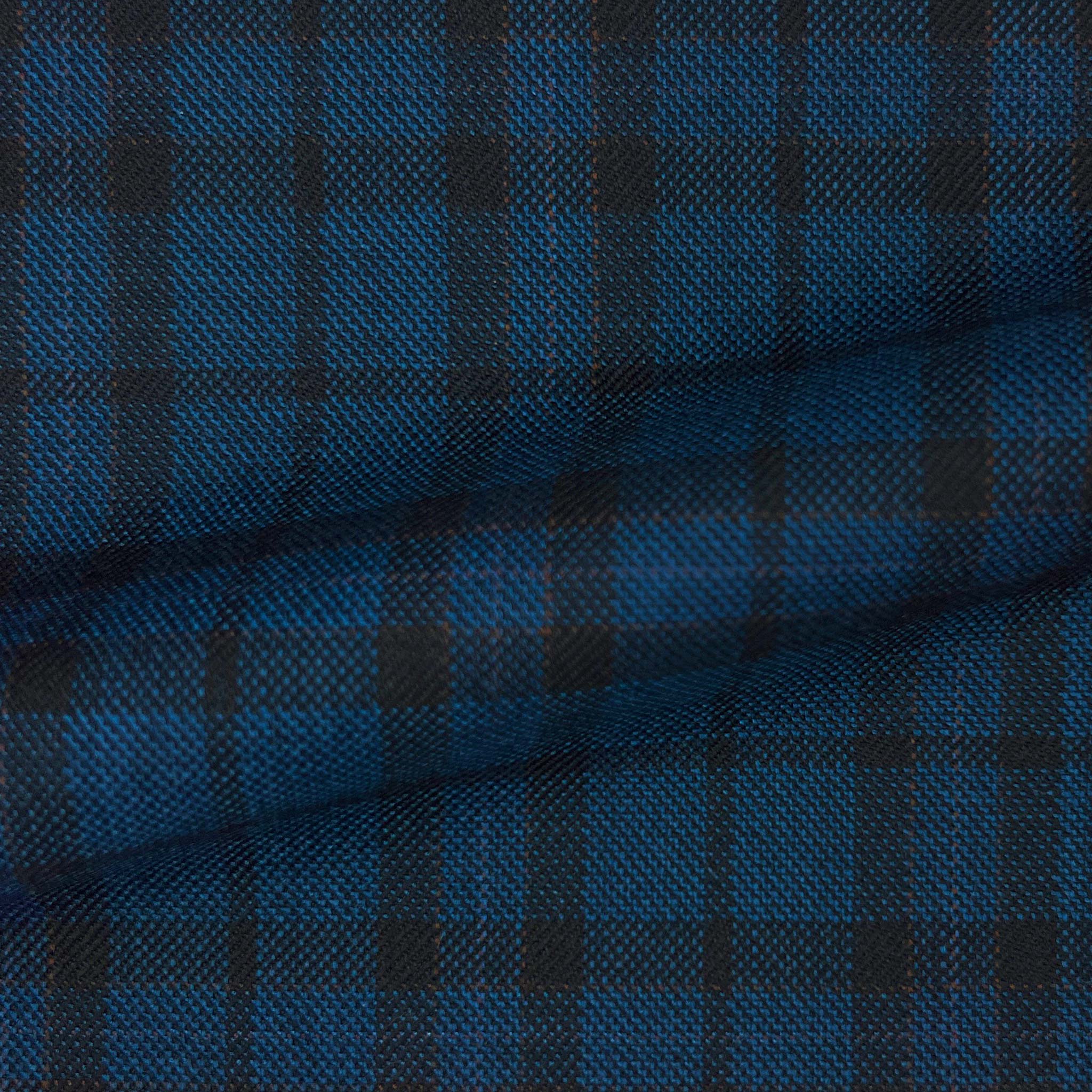 Westwood Hart Online Custom Hand Tailor Suits Sportcoats Trousers Waistcoats Overcoats Royal Blue Rust Grid Check