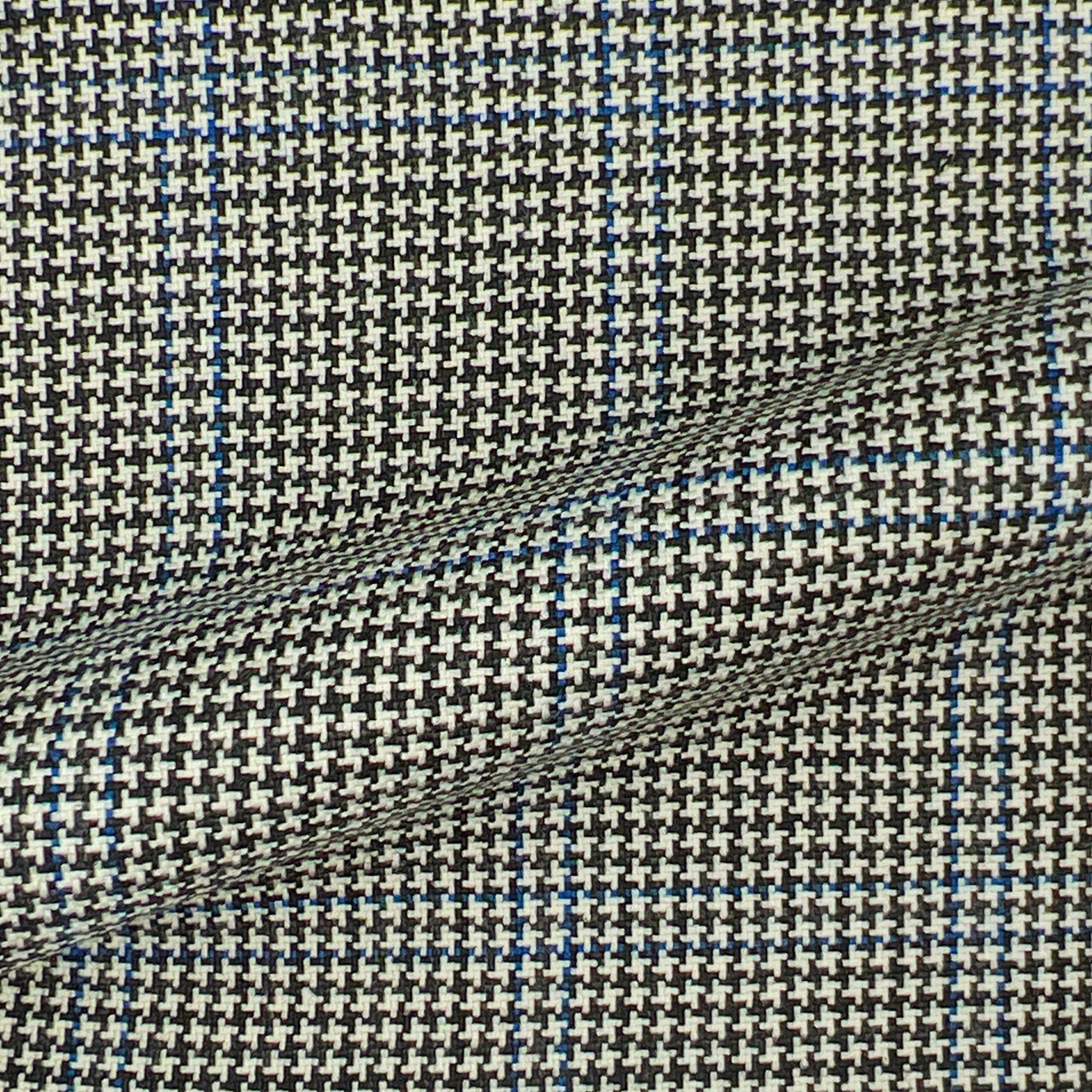 Westwood Hart Online Custom Hand Tailor Suits Sportcoats Trousers Waistcoats Overcoats Black White Houndstooth Blue Windowpane