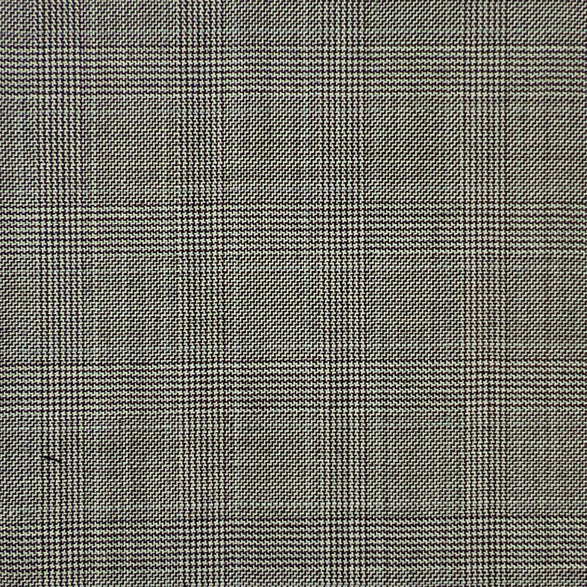 Grey Prince Of Wales Plaid Wool Menswear Suit