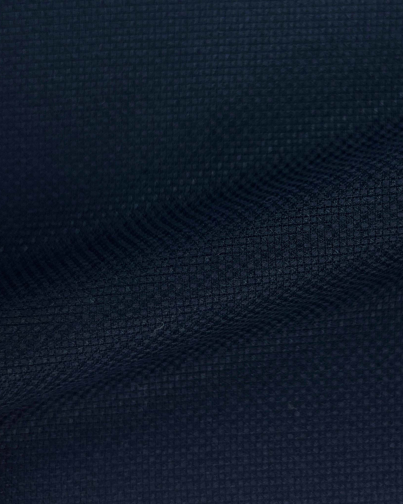 Navy Plain Hopsack Wool Menswear Suit