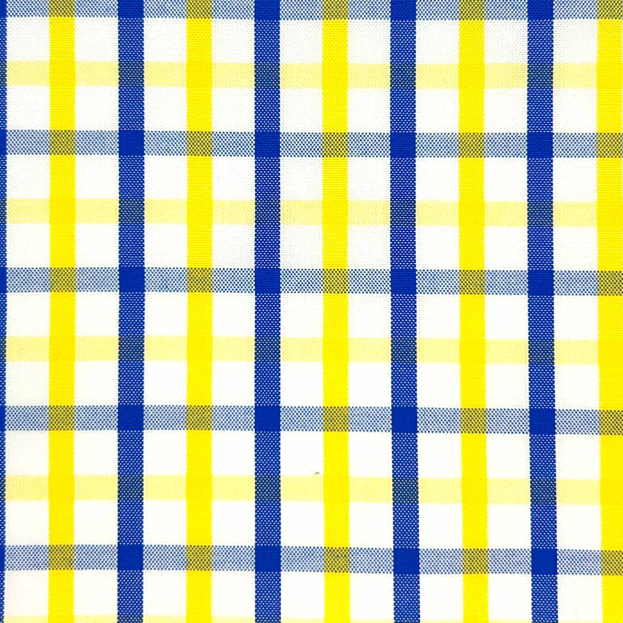 Navy Blue w/ Neon Yellow Giza 45 Egyptian Cotton Dress Shirt Cloth