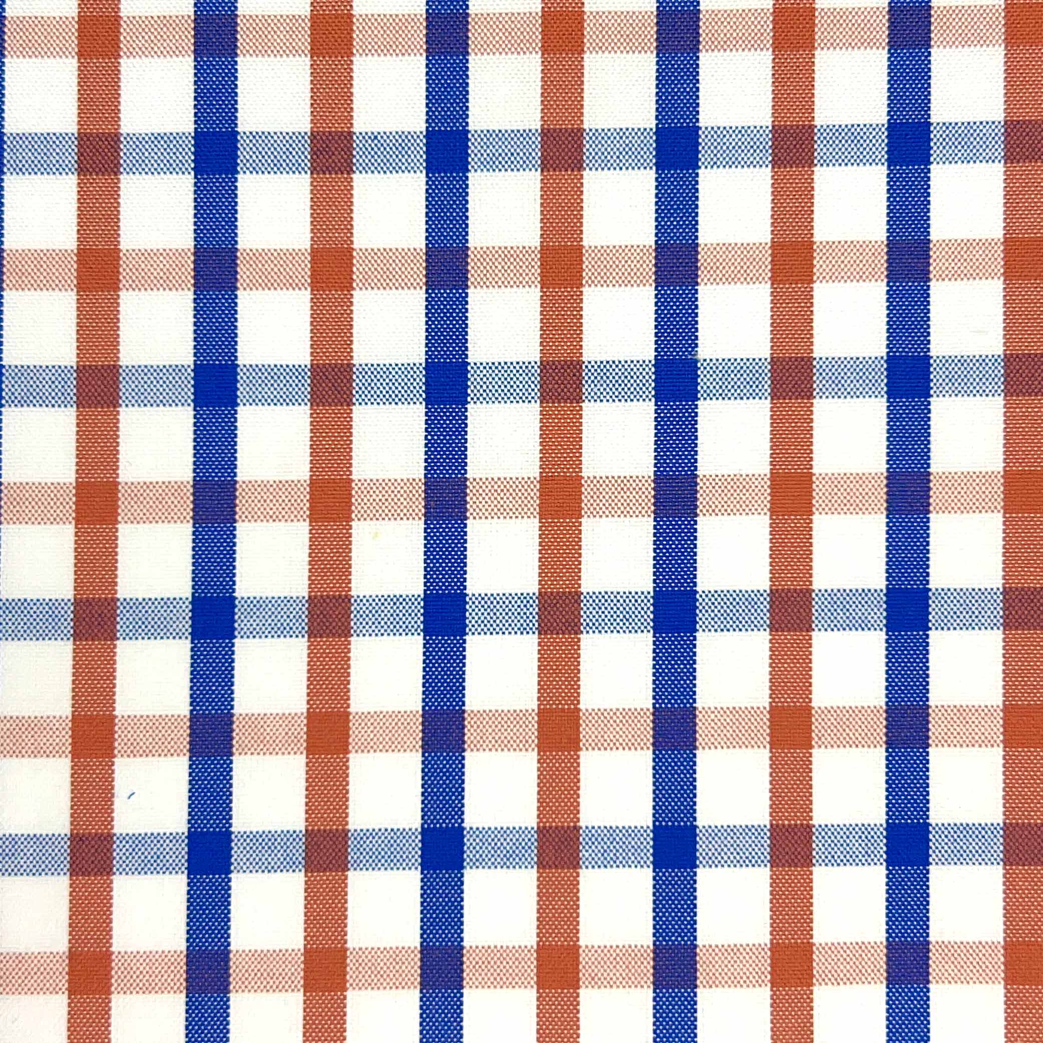 Navy Blue w/ Golden Brown Giza 45 Egyptian Cotton Dress Shirt Cloth