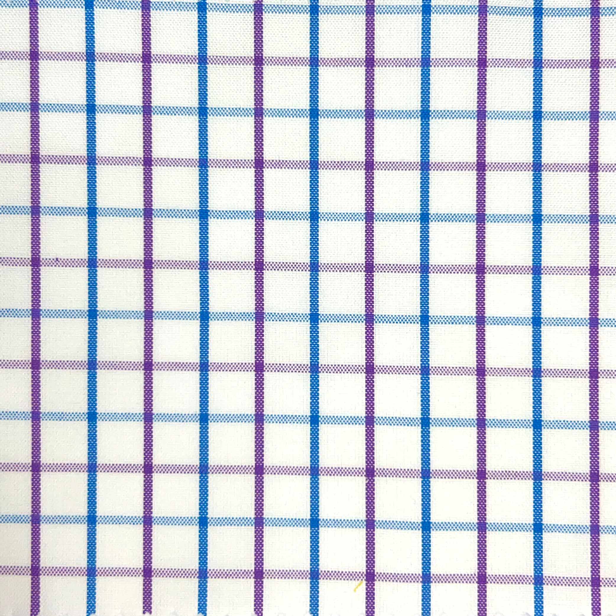 Medium Blue w/ Purple Giza 45 Egyptian Cotton Dress Shirt Cloth