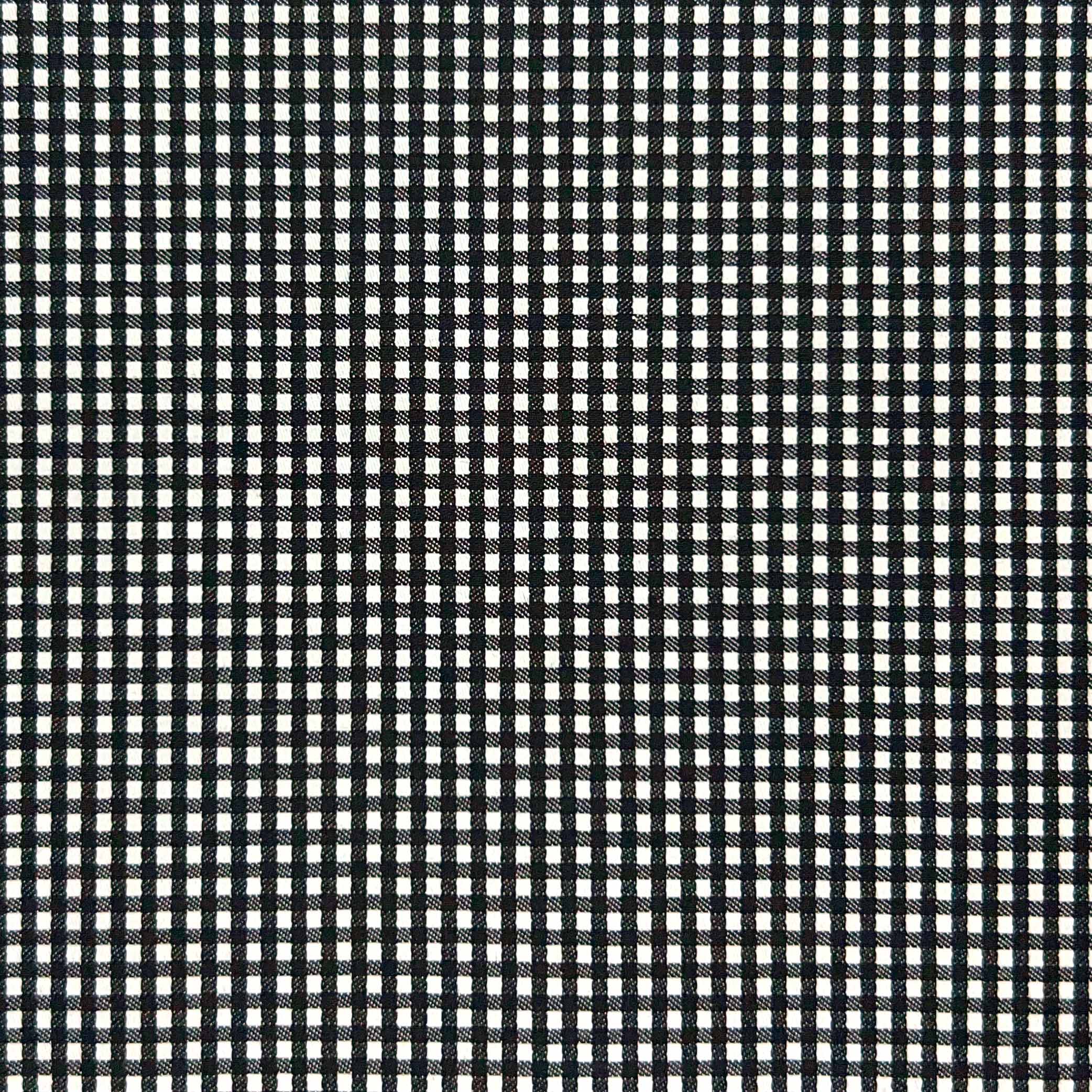 Black Mini Gingham Check Giza 45 Egyptian Cotton Dress Shirt Cloth