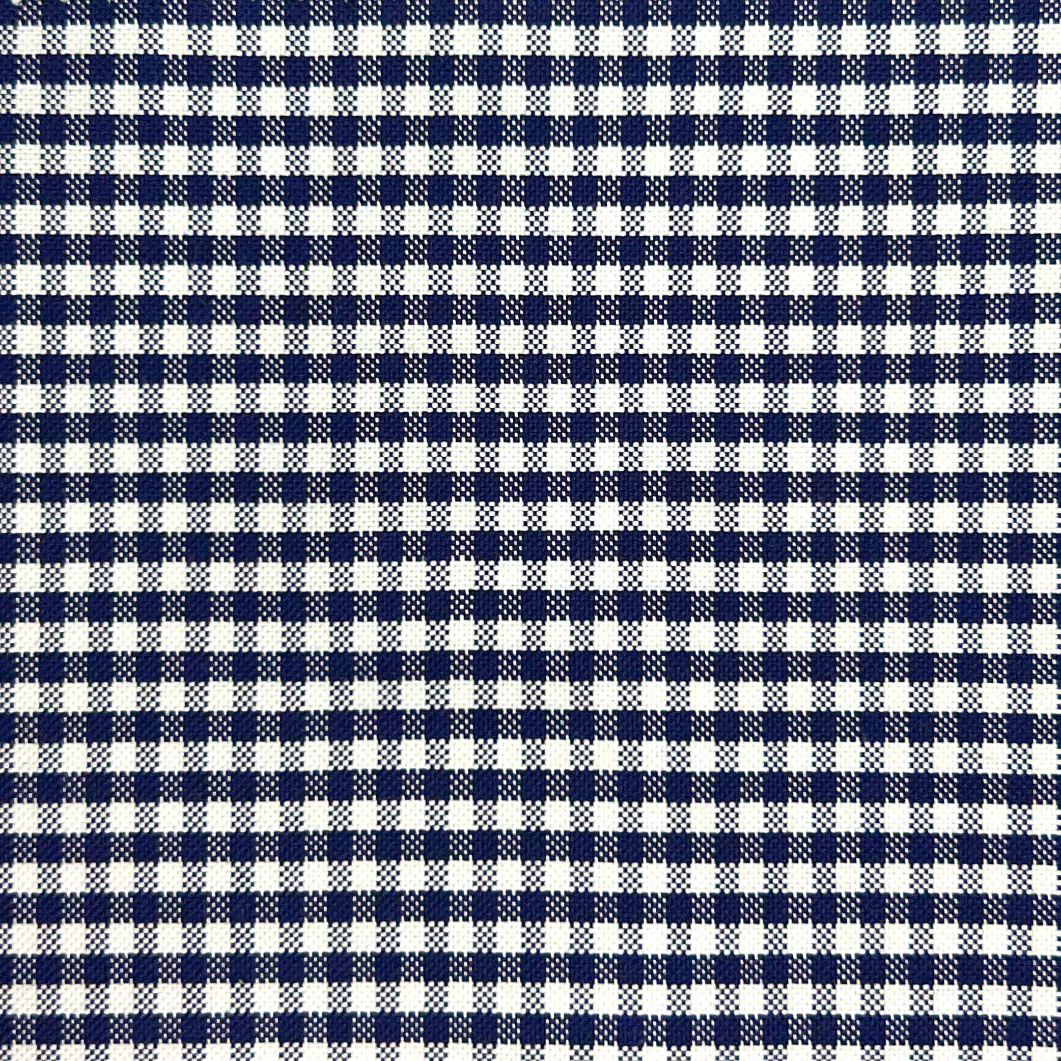 Navy Gingham Check Giza 45 Egyptian Cotton Dress Shirt Cloth