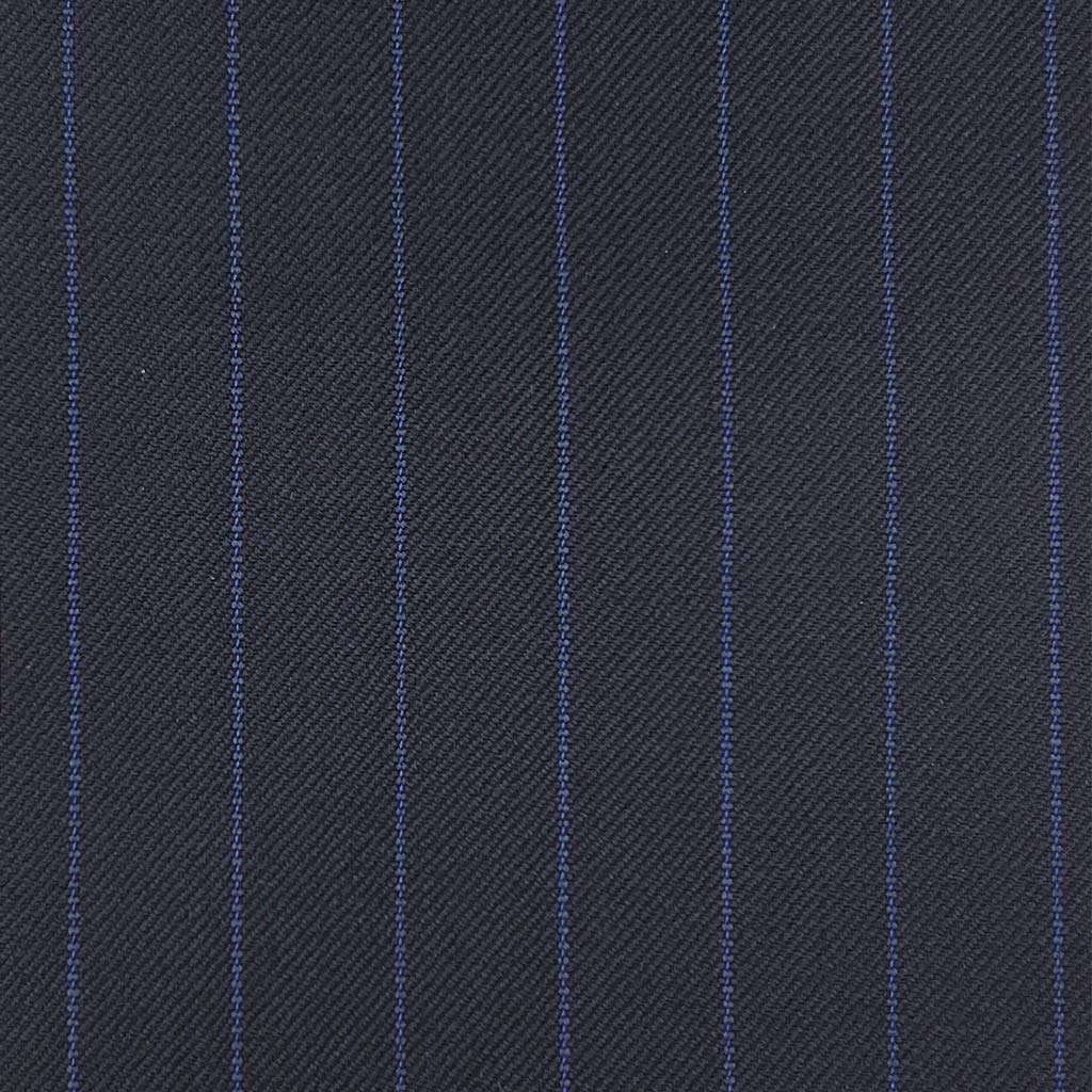 Westwood Hart Online Custom Hand Tailor Suits Sportcoats Trousers Waistcoats Overcoats Midnight Blue With Royal Blue Pinstripes