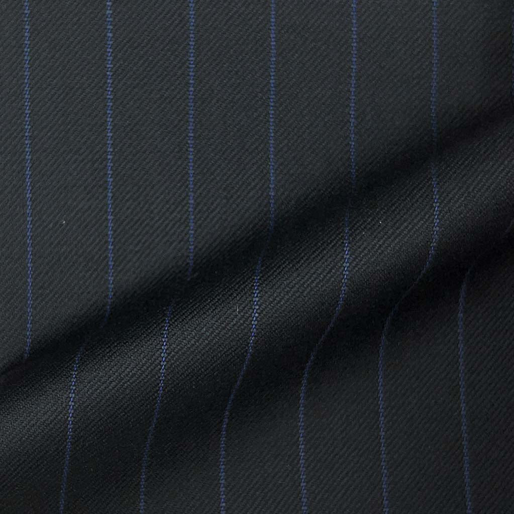 Westwood Hart Online Custom Hand Tailor Suits Sportcoats Trousers Waistcoats Overcoats Midnight Blue With Royal Blue Pinstripes