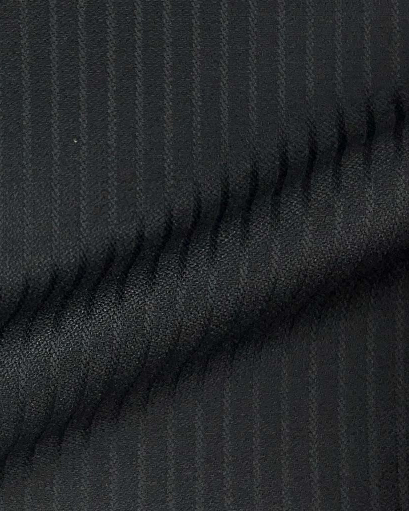 Westwood Hart Online Custom Hand Tailor Suits Sportcoats Trousers Waistcoats Overcoats Black Self Stripes