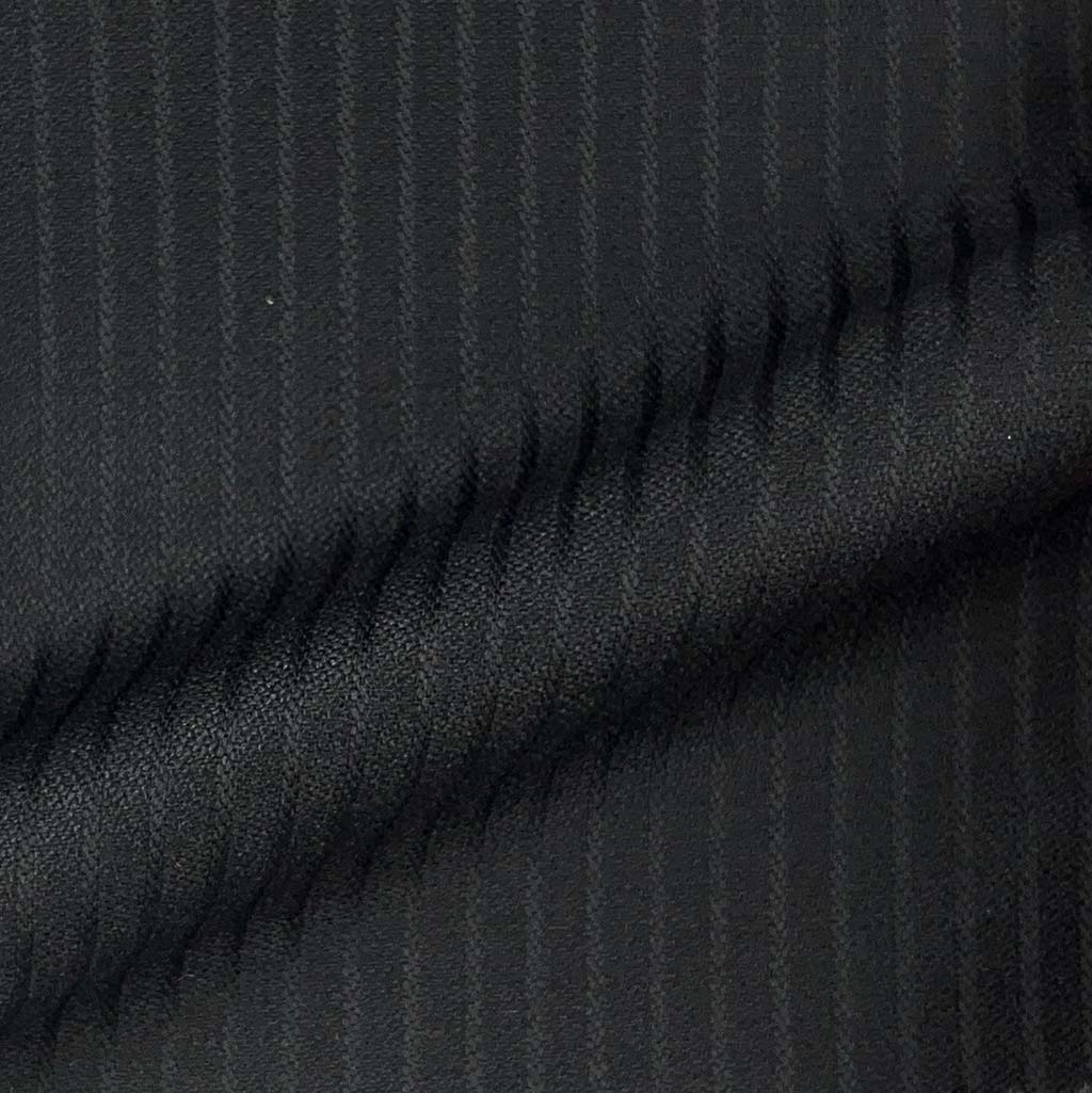 Westwood Hart Online Custom Hand Tailor Suits Sportcoats Trousers Waistcoats Overcoats Black Self Stripes