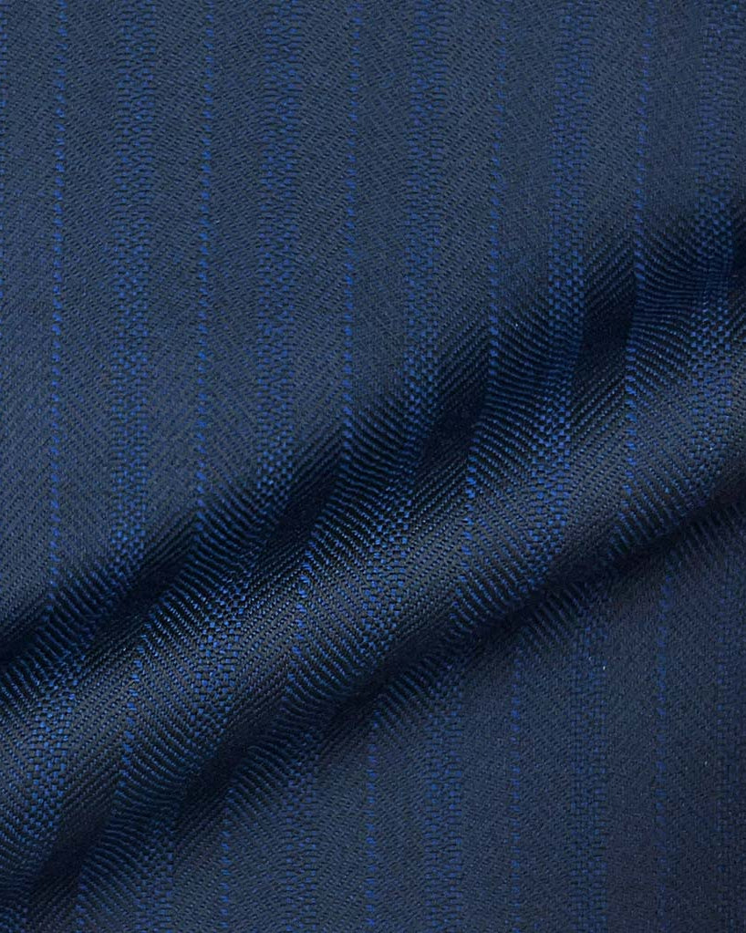 Westwood Hart Online Custom Hand Tailor Suits Sportcoats Trousers Waistcoats Overcoats Navy Self Stripes