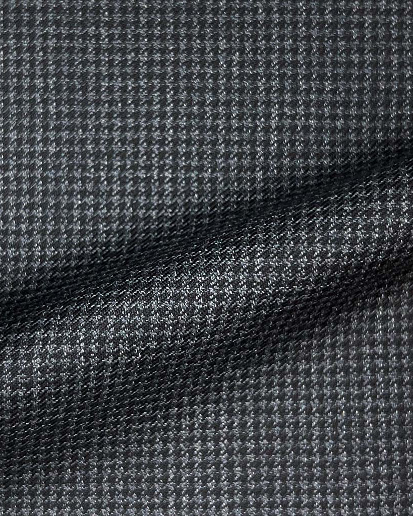 Loro Piana Four Seasons Super 130's Wool Westwood Hart Online Custom Hand Tailor Suits Sportcoats Trousers Waistcoats Overcoats Made To Measure Formalwear Tuxedo Dark Grey Houndstooth