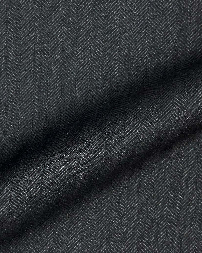 Loro Piana Four Seasons Super 130's Wool Westwood Hart Online Custom Hand Tailor Suits Sportcoats Trousers Waistcoats Overcoats Made To Measure Formalwear Tuxedo Charcoal Grey Herringbone