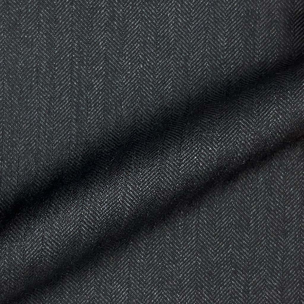 Loro Piana Four Seasons Super 130's Wool Westwood Hart Online Custom Hand Tailor Suits Sportcoats Trousers Waistcoats Overcoats Made To Measure Formalwear Tuxedo Charcoal Grey Herringbone