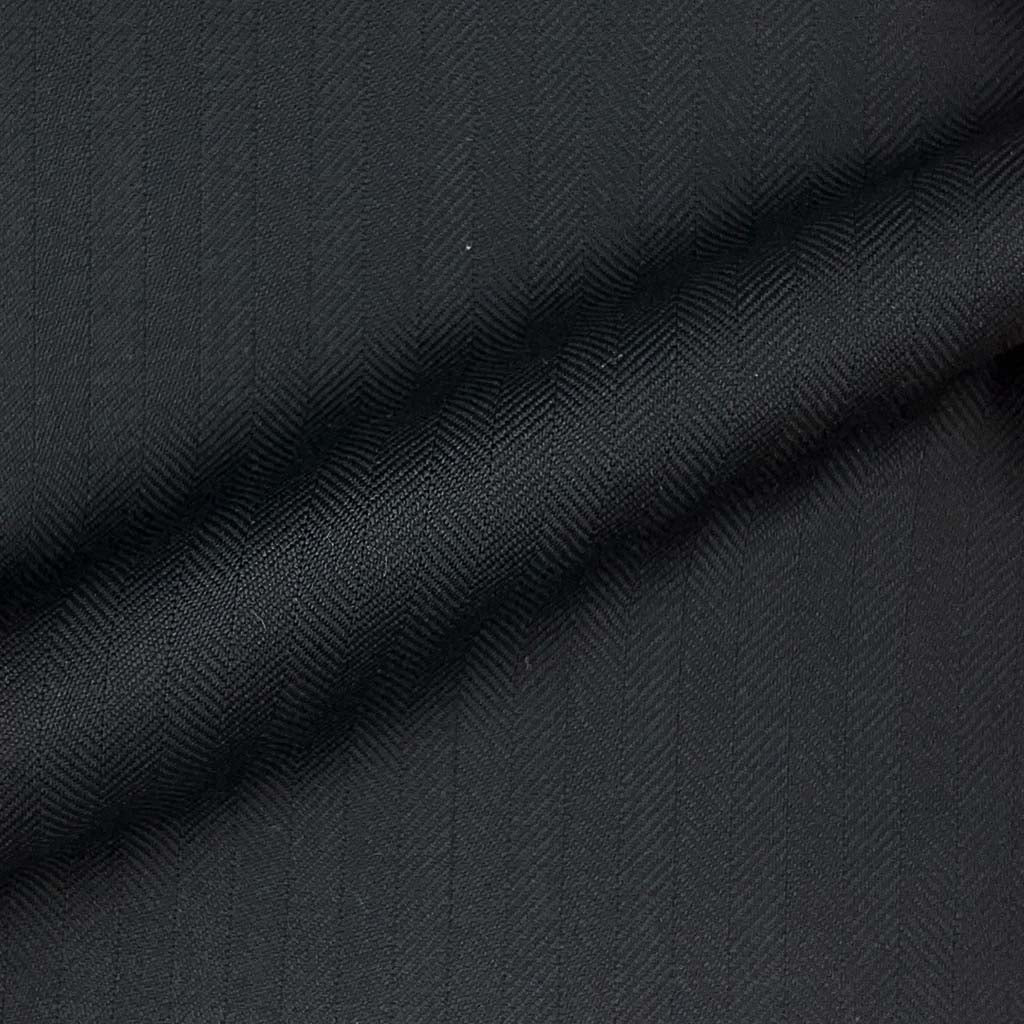 Loro Piana Four Seasons Super 130's Wool Westwood Hart Online Custom Hand Tailor Suits Sportcoats Trousers Waistcoats Overcoats Made To Measure Formalwear Tuxedo Black Herringbone