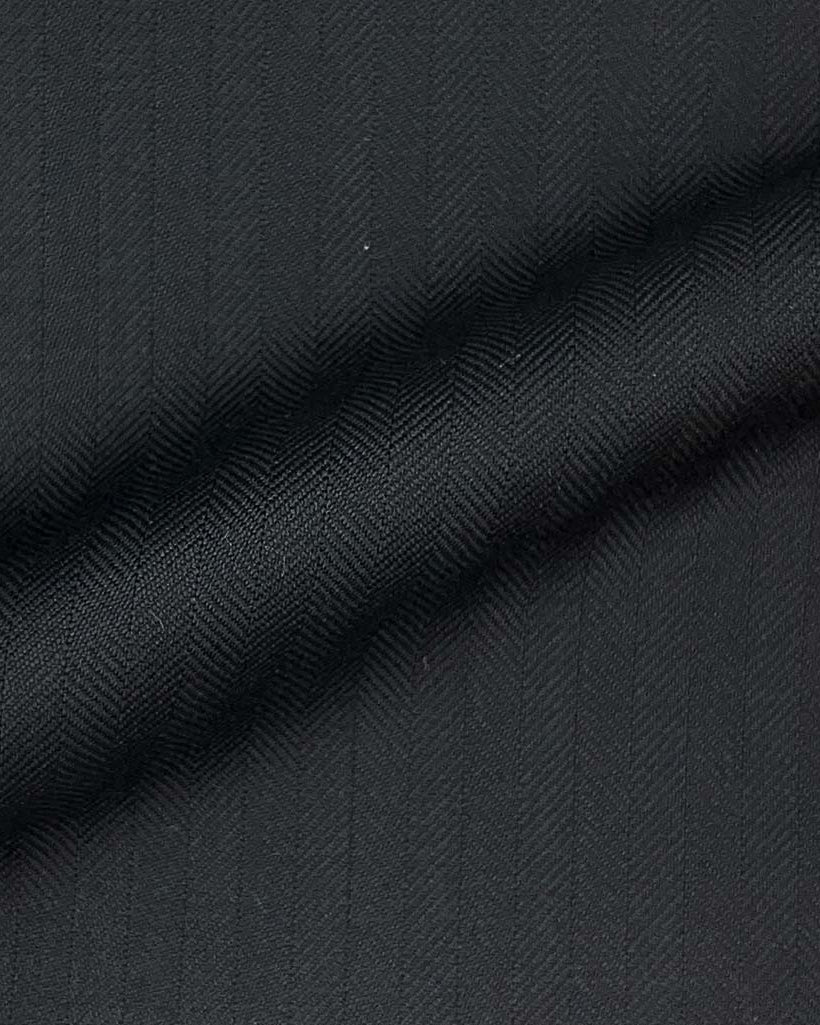 Loro Piana Four Seasons Super 130's Wool Westwood Hart Online Custom Hand Tailor Suits Sportcoats Trousers Waistcoats Overcoats Made To Measure Formalwear Tuxedo Black Herringbone