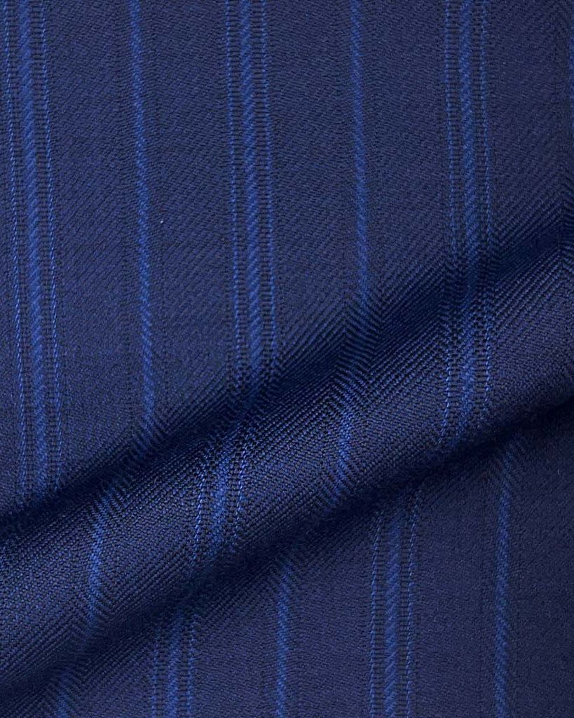 Westwood Hart Online Custom Hand Tailor Suits Sportcoats Trousers Waistcoats Overcoats Dark Blue Multi Stripes