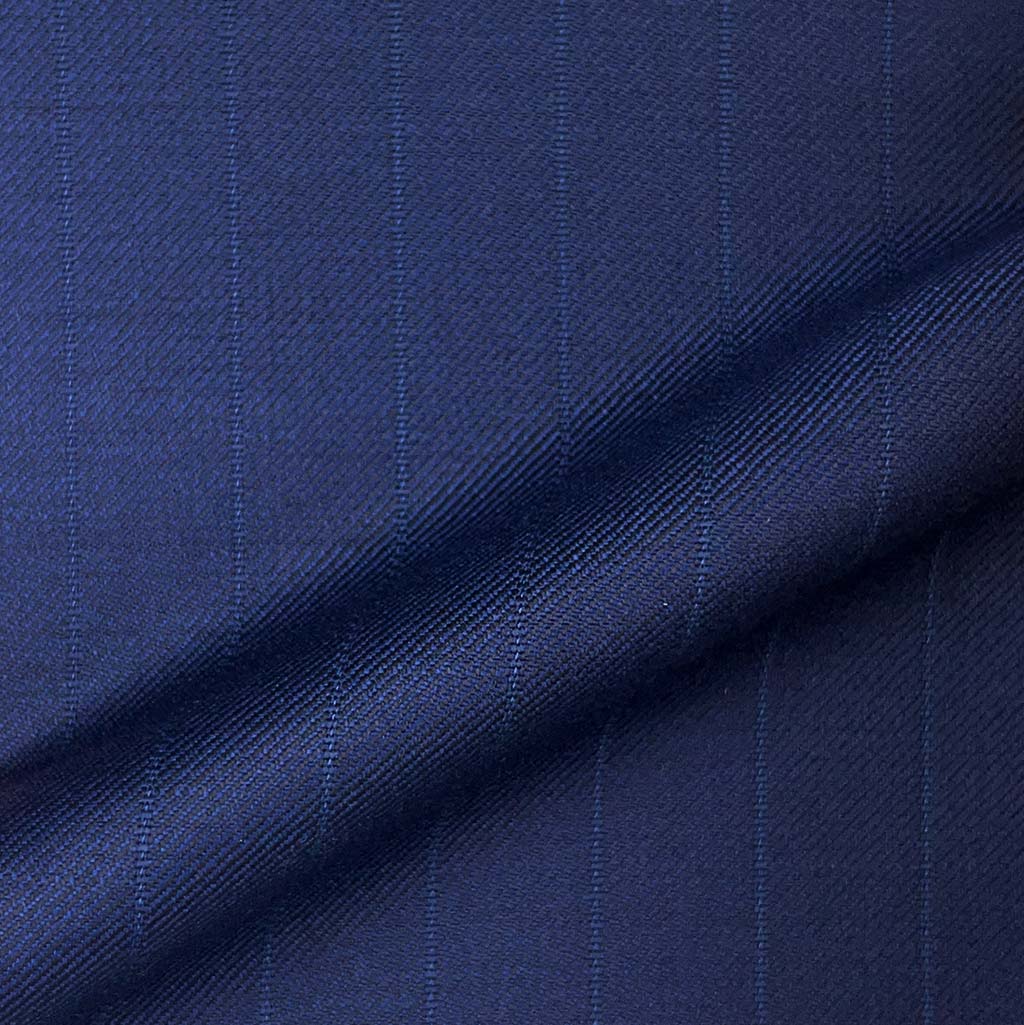 Westwood Hart Online Custom Hand Tailor Suits Sportcoats Trousers Waistcoats Overcoats Navy Self Stripes