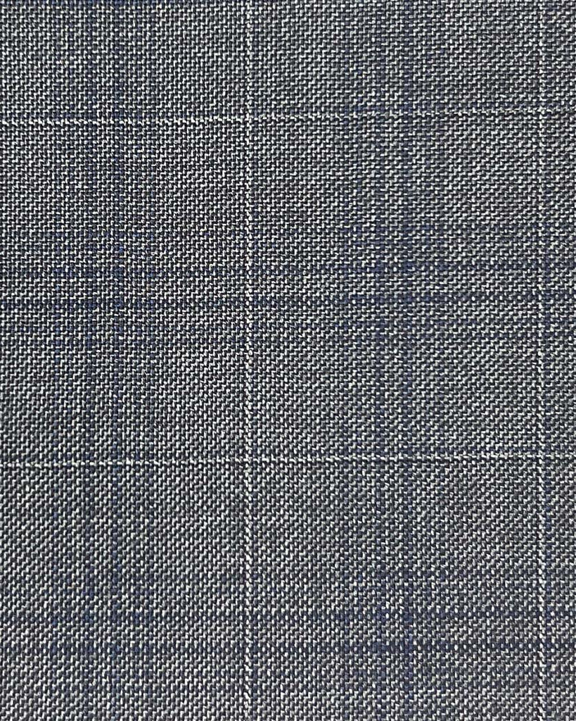 Loro Piana Four Seasons Super 130's Wool Westwood Hart Online Custom Hand Tailor Suits Sportcoats Trousers Waistcoats Overcoats Made To Measure Formalwear Tuxedo Medium Grey With Navy Plaid