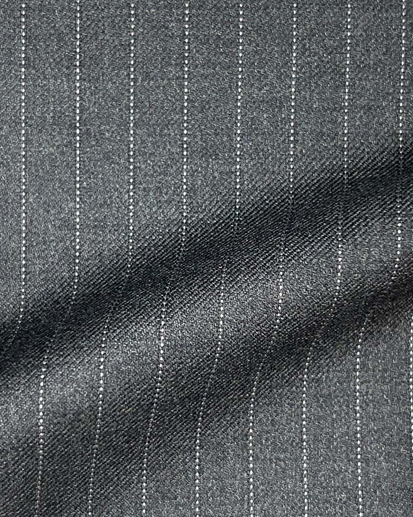 Loro Piana Four Seasons Super 130's Wool Westwood Hart Online Custom Hand Tailor Suits Sportcoats Trousers Waistcoats Overcoats Made To Measure Formalwear Tuxedo Grey Pinstripes