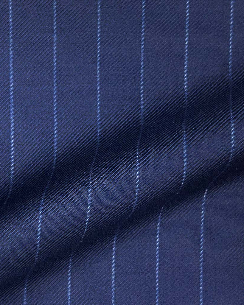 Loro Piana Four Seasons Super 130's Wool Westwood Hart Online Custom Hand Tailor Suits Sportcoats Trousers Waistcoats Overcoats Made To Measure Formalwear Tuxedo Navy Chalkstripes