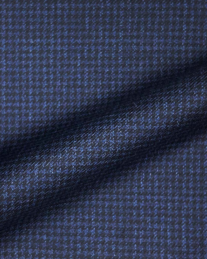 Loro Piana Four Seasons Super 130's Wool Westwood Hart Online Custom Hand Tailor Suits Sportcoats Trousers Waistcoats Overcoats Made To Measure Formalwear Tuxedo Navy Houndstooth