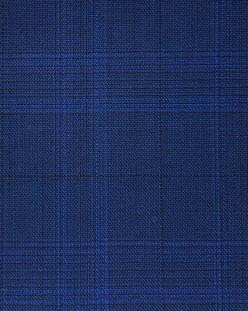 Lanifico Cerruti Nobility Super 150's Virgin Wool Westwood Hart Online Custom Hand Tailor Suits Sportcoats Trousers Waistcoats Overcoats Made To Measure Formalwear Tuxedo Dark Blue Plaid