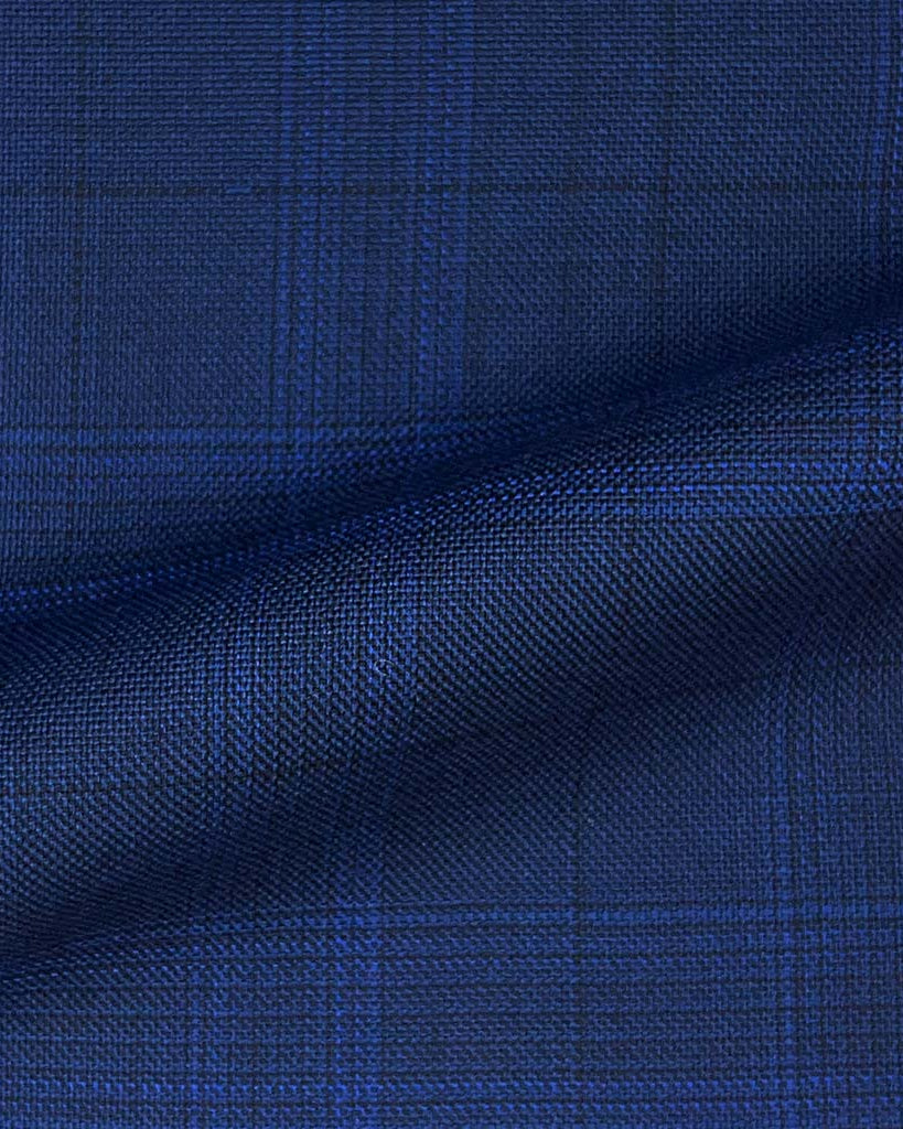 Lanifico Cerruti Nobility Super 150's Virgin Wool Westwood Hart Online Custom Hand Tailor Suits Sportcoats Trousers Waistcoats Overcoats Made To Measure Formalwear Tuxedo Dark Blue Plaid