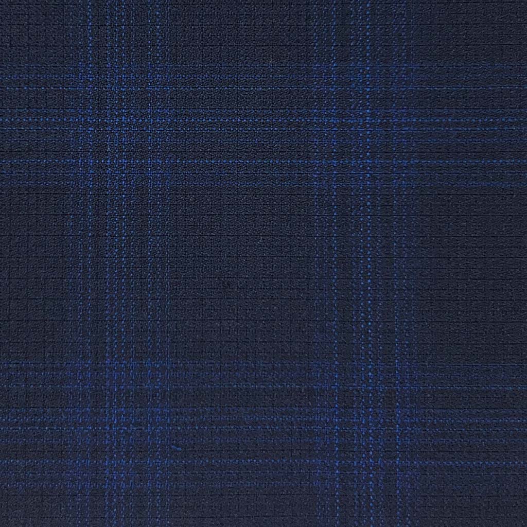 Lanifico Cerruti Nobility Super 150's Virgin Wool Westwood Hart Online Custom Hand Tailor Suits Sportcoats Trousers Waistcoats Overcoats Made To Measure Formalwear Tuxedo Midnight Blue Plaid