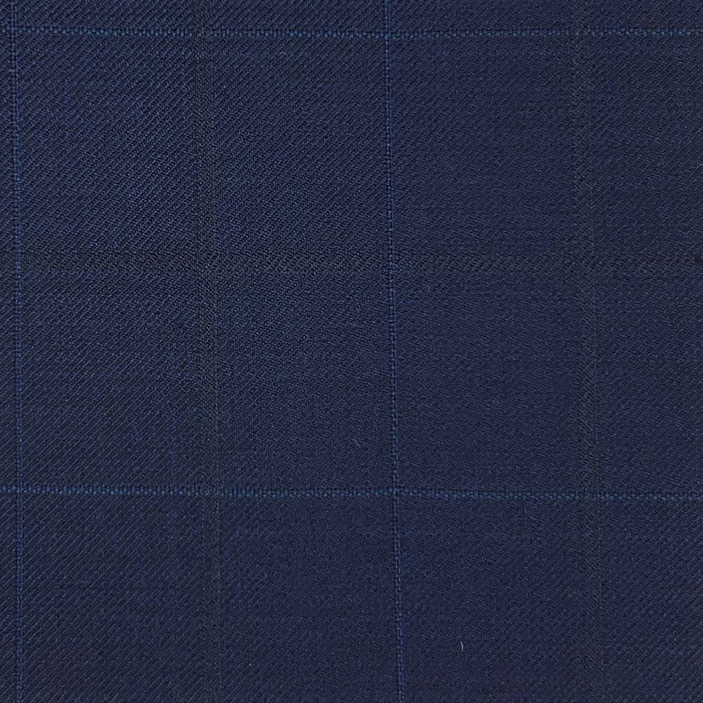 Lanifico Cerruti Nobility Super 150's Virgin Wool Westwood Hart Online Custom Hand Tailor Suits Sportcoats Trousers Waistcoats Overcoats Made To Measure Formalwear Tuxedo Navy Windowpane