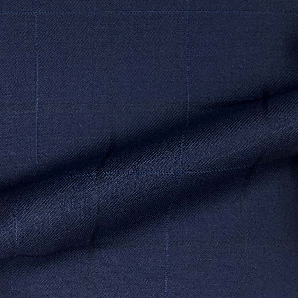 Lanifico Cerruti Nobility Super 150's Virgin Wool Westwood Hart Online Custom Hand Tailor Suits Sportcoats Trousers Waistcoats Overcoats Made To Measure Formalwear Tuxedo Navy Windowpane