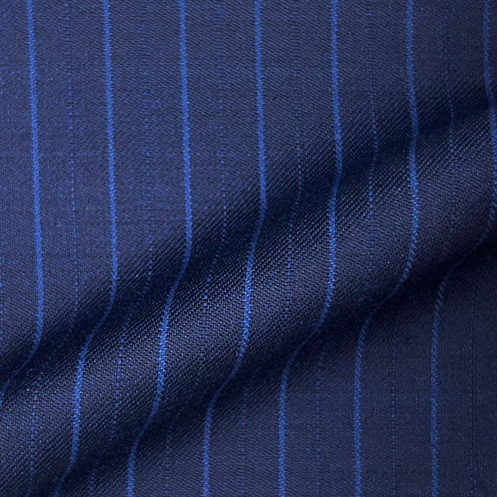 Westwood Hart Online Custom Hand Tailor Suits Sportcoats Trousers Waistcoats Overcoats Navy Self Stripes