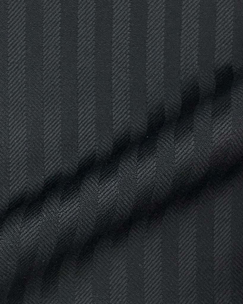 Westwood Hart Online Custom Hand Tailor Suits Sportcoats Trousers Waistcoats Overcoats Black Herringbone Self Stripes