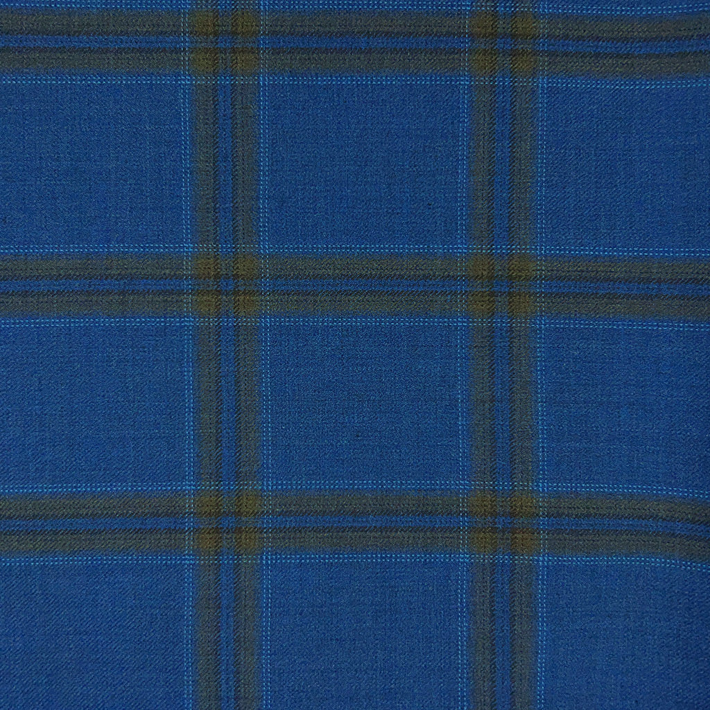 Westwood Hart Online Custom Hand Tailor Suits Sportcoats Trousers Waistcoats Overcoats Blue With Bronze Windowpane