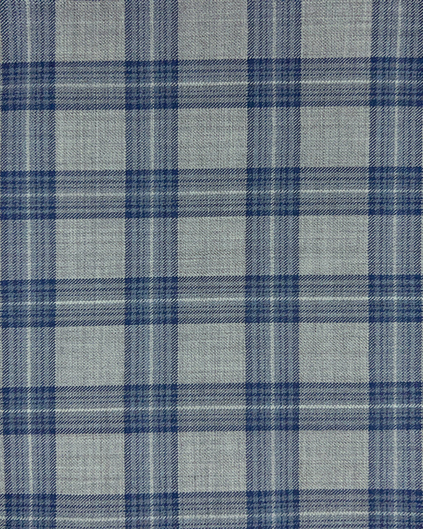 Westwood Hart Online Custom Hand Tailor Suits Sportcoats Trousers Waistcoats Overcoats Heather Grey With Blue Grid Check