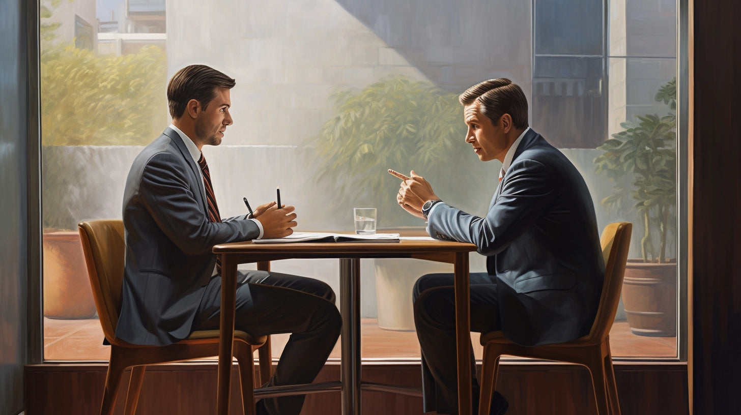 Man selecting a navy bespoke suit for a business interview