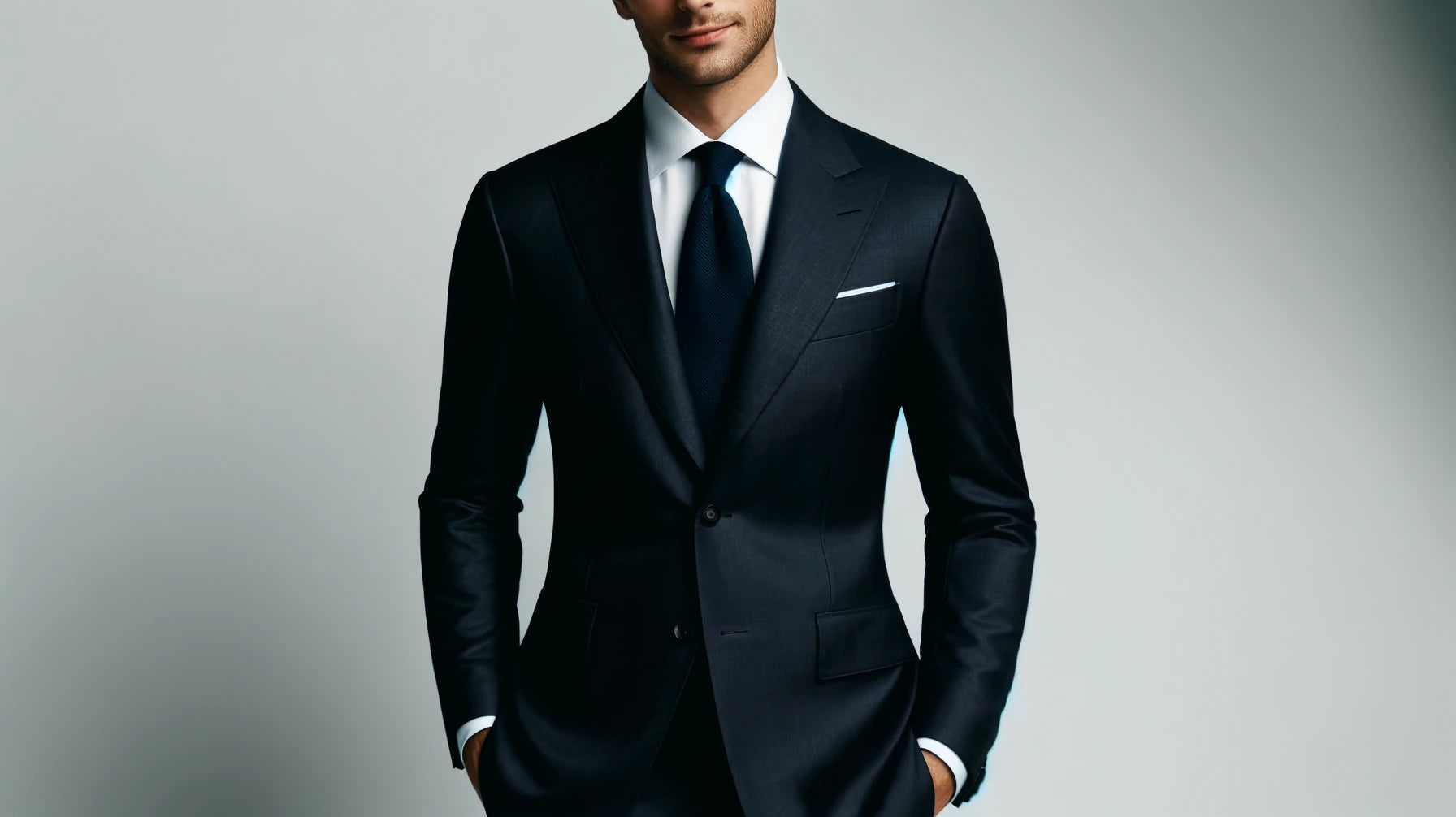 The length of a jacket should cover the seat for a balanced look.
