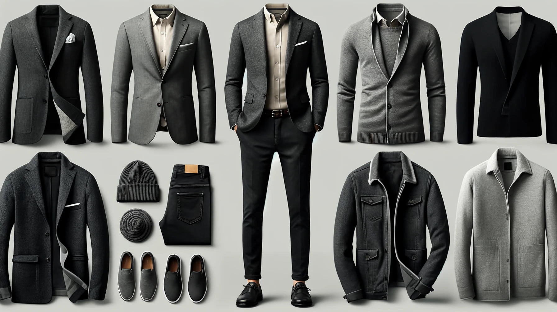 Charcoal Sports Jacket paired with a business look