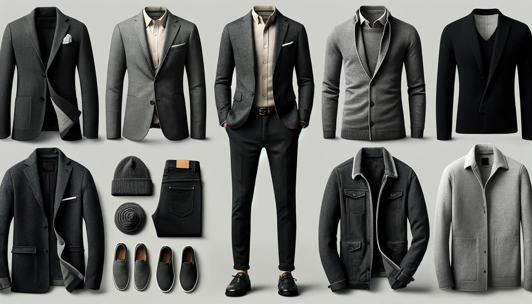 Charcoal Sports Jacket paired with a business look