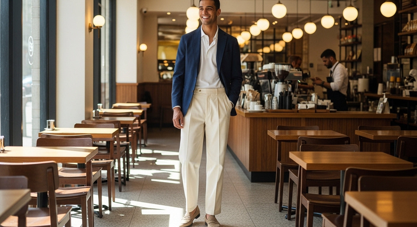 Cream trousers style guide for men with outfit ideas for every occasion