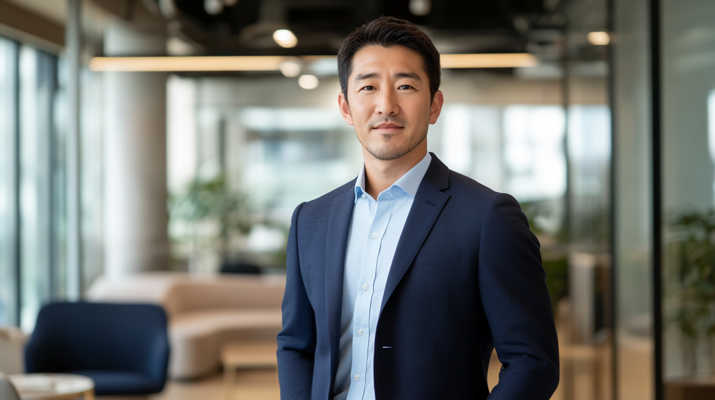 Professional wearing formal business attire in modern workplace setting demonstrating proper office dress code