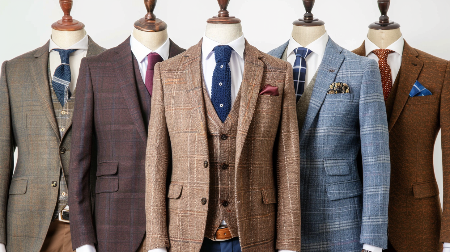 Custom-tailored suit displayed on a mannequin