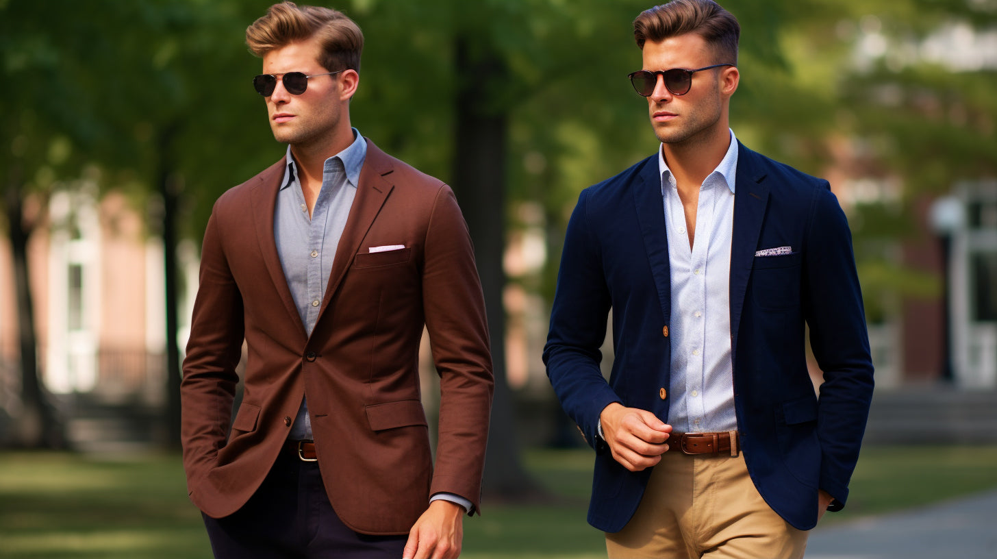 A guide to men's tailored fashion featuring blazers, sport coats, and suit jackets.