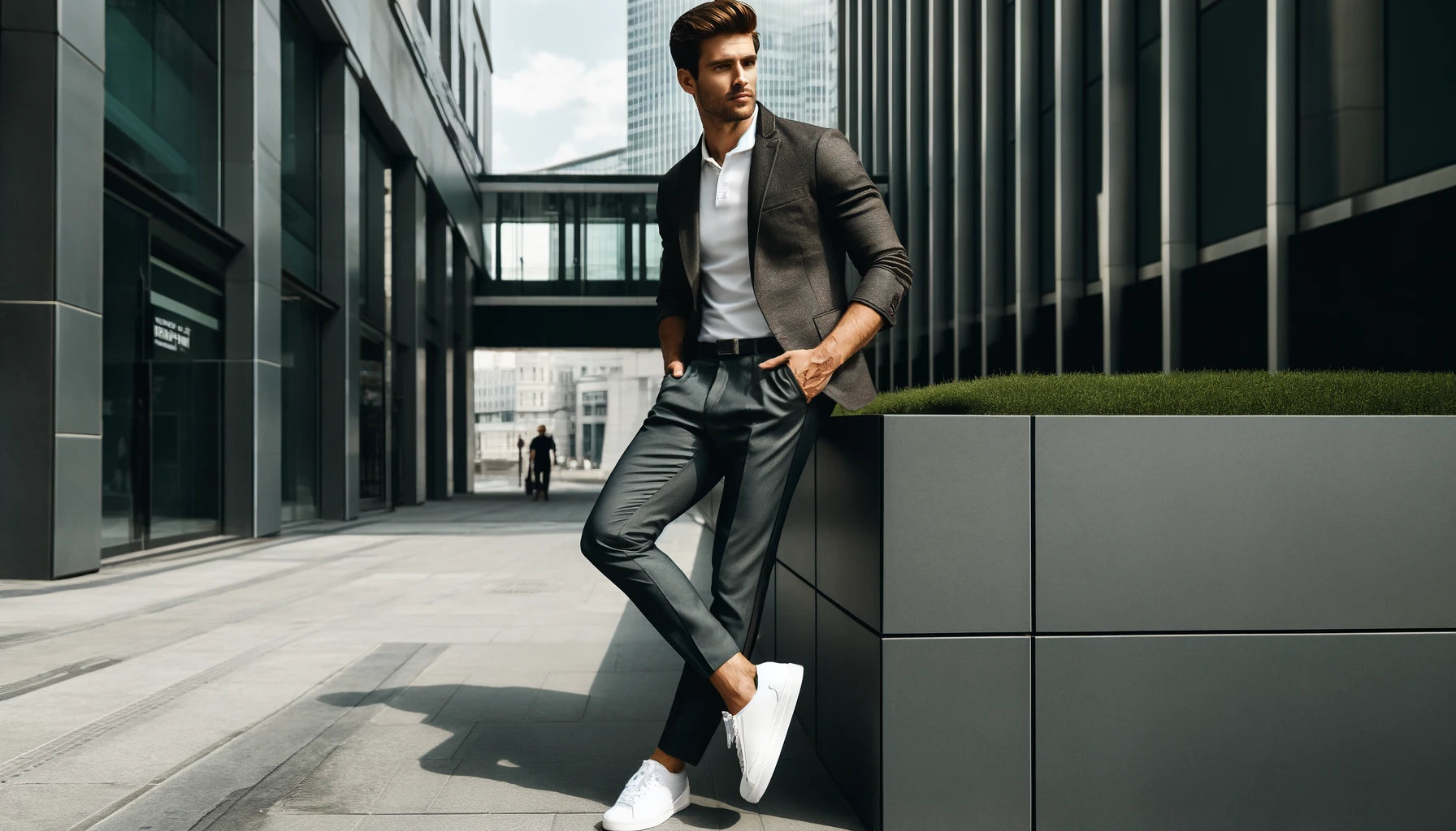 Pairing trainers with suits for a stylish look