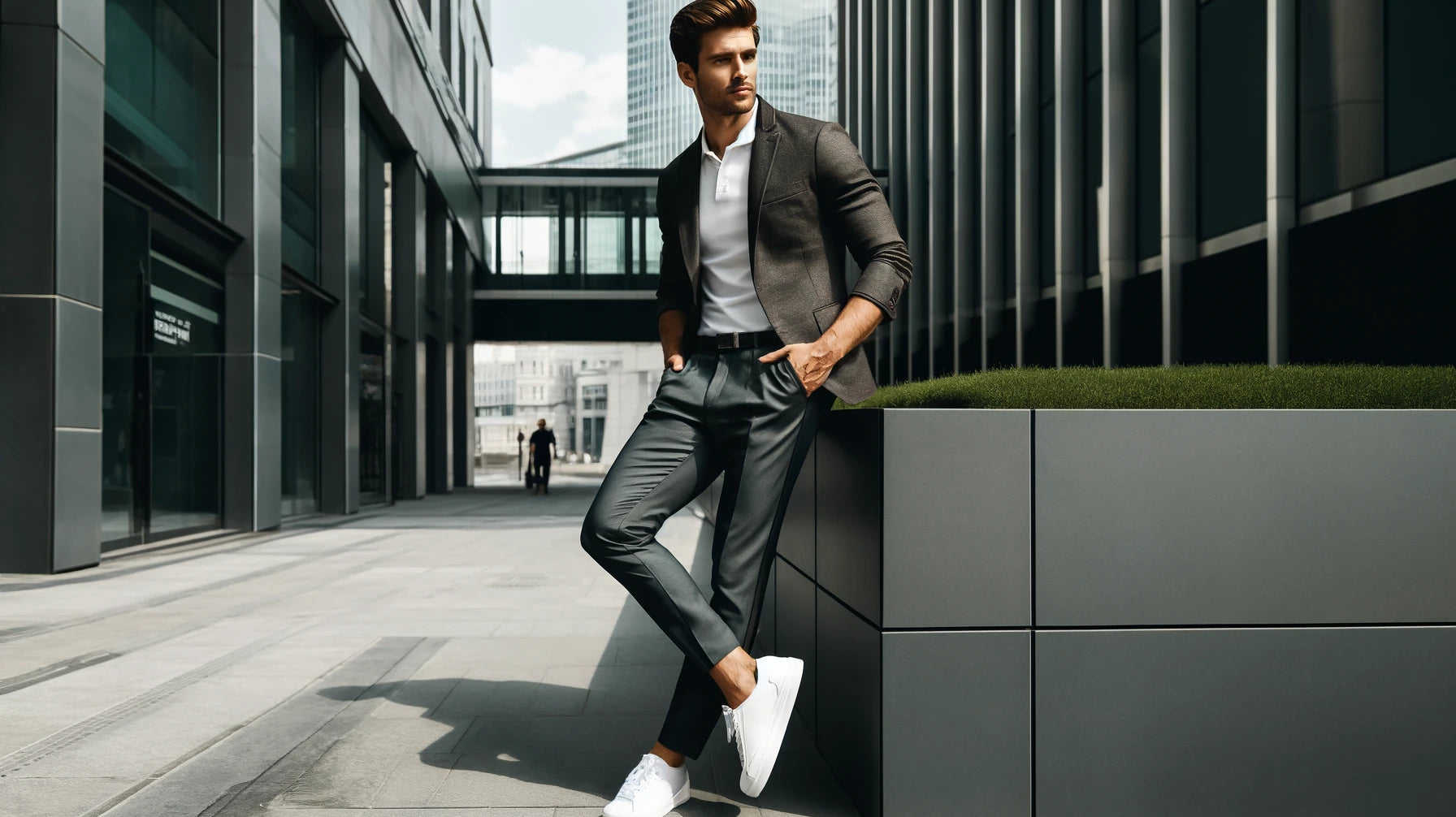 Pairing trainers with suits for a stylish look