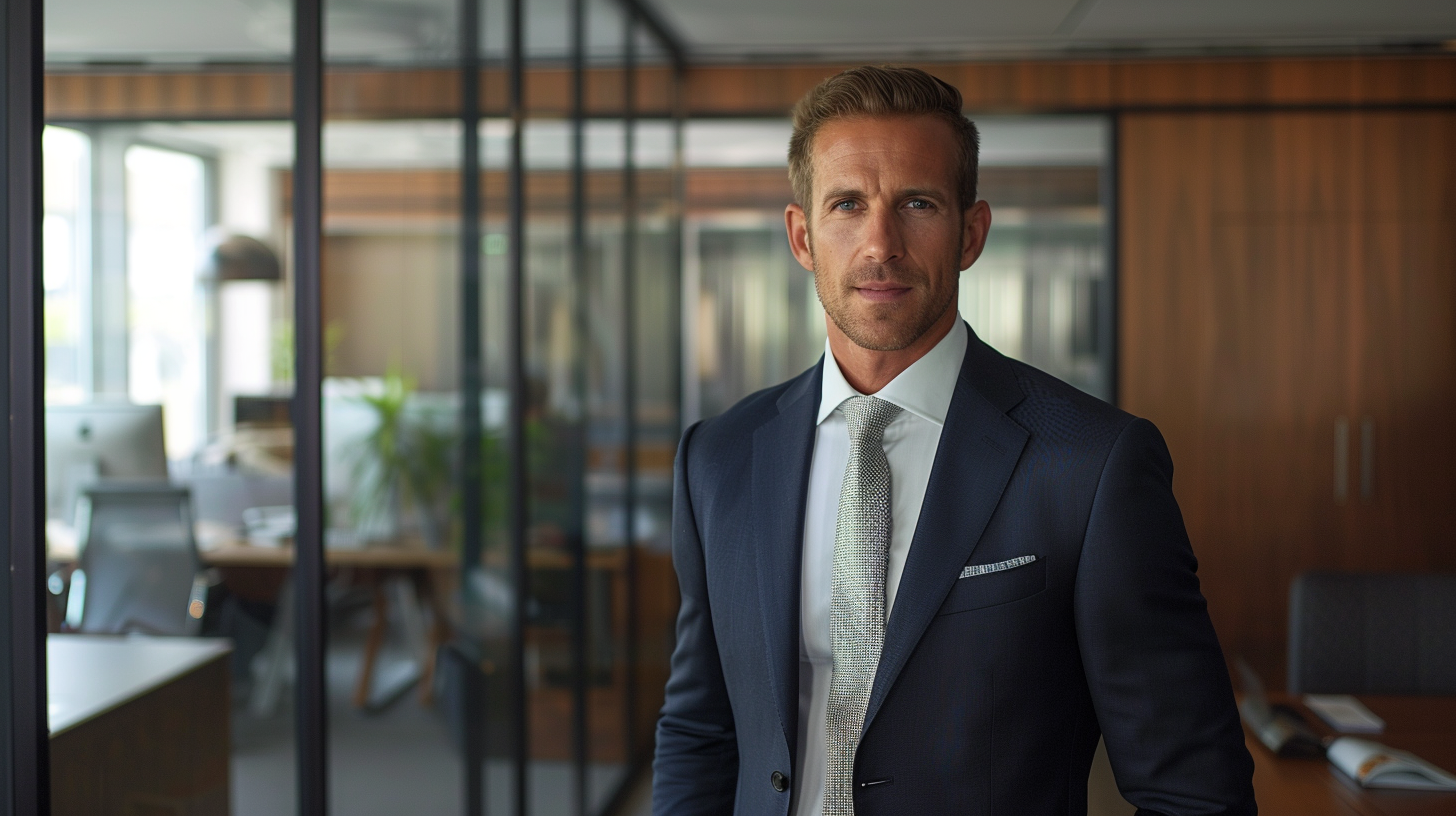 professional office attire guide for men in a corporate setting