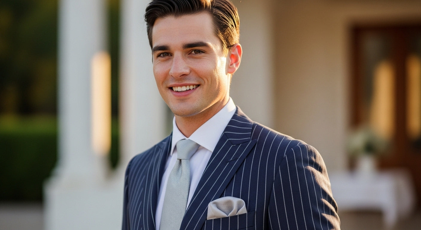 Semi-formal wedding attire for men explained with outfit ideas and styling rules