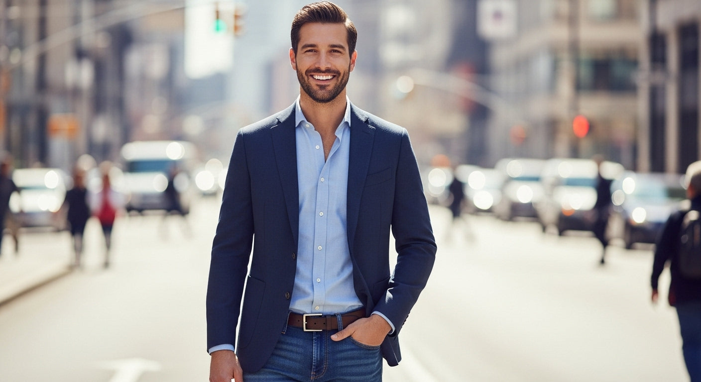 Sport jacket with jeans outfit 