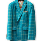 Custom Carribean Green Windowpane Sportcoat for men