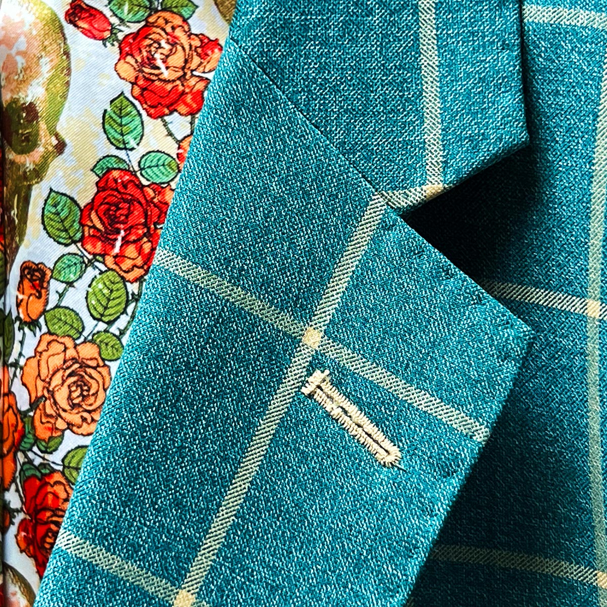 Complete look featuring Carribean Green Windowpane Sportcoat