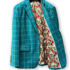 Tailored Carribean Green Windowpane suit jacket